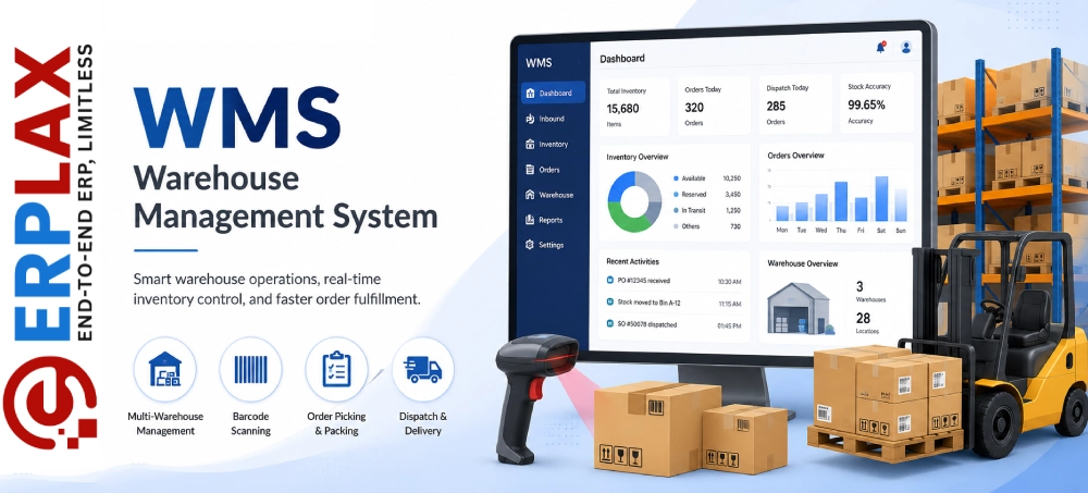 ERPLax Warehouse Management System Dashboard